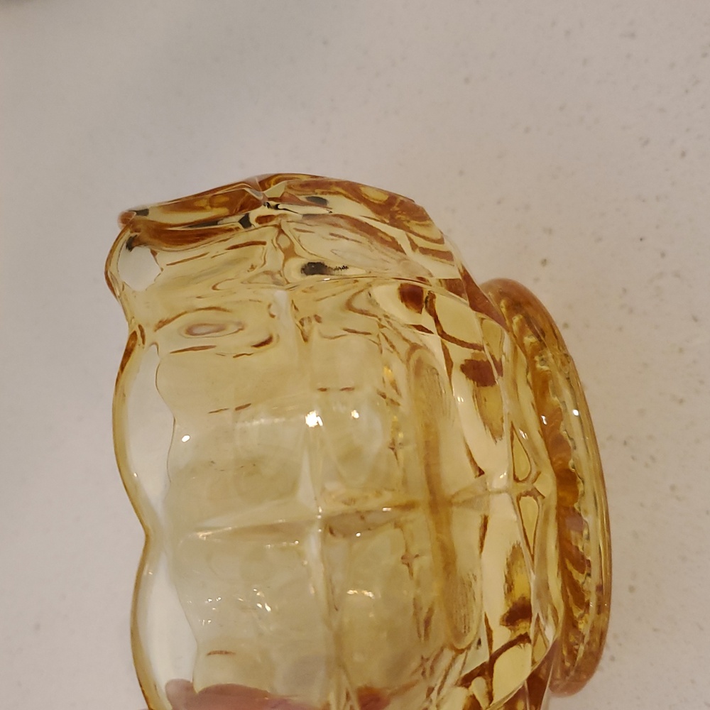 Indiana Glass Tiara Yellow Mist Constellation Candy Nut Bowl Vintage - Picture 5 of 7